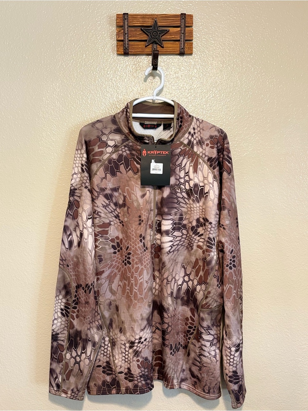 NWT Kryptek Valhalla 1/2 Zip Camo Hunting Shirt Highlander Men’s Size XL